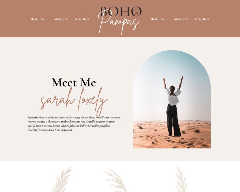 Bohemian Wordpress Theme | Wordpress Theme For Bloggers | Website Theme for Coaches | Fashion Theme | Wordpress Ecommerce Theme | Boho 