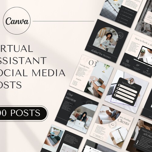 Virtual Assistant Templates VA Templates VA Social Media Etsy