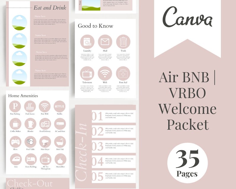 airbnb guest book template free