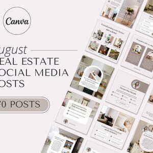 Postagens de mídia social para corretores de imóveis de agosto | Postagem de imóveis no Instagram | Postagem de corretor de imóveis | Modelos de marketing imobiliário | Instagram de verão