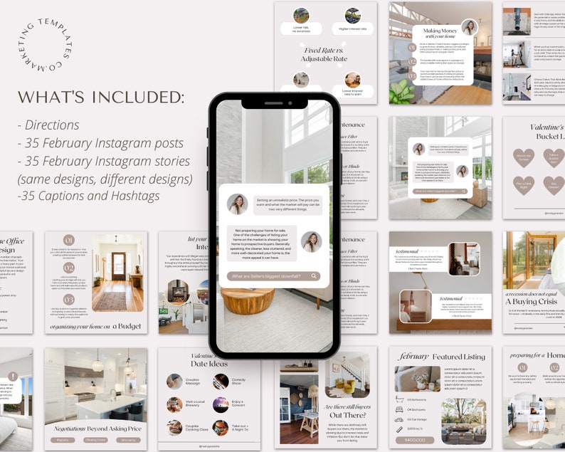 February Real Estate Agent Social Media Posts with Captions Real Estate Instagram Post Realtor Post Real Estate Marketing Template image 6