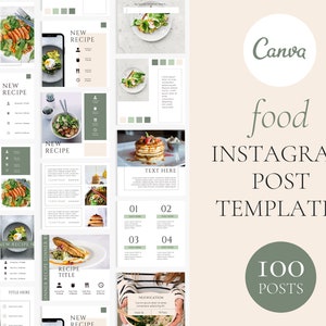 Food Blog Social Media Posts | Rezept Ebook Branding | Diätetiker Instagram Posts | Food Blogger | Rezept Social Media | Verkauf