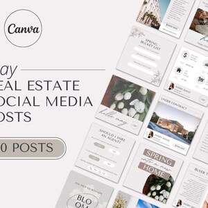 May Real Estate Agent Social Media Posts | Real Estate Instagram Posts | Realtor Posts | Real Estate Marketing Templates | Spring Instagram
