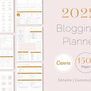 2022 Blog Planner | Blogging Planner | Planner for Bloggers | Blog Branding Kit | Blog Post Planner | Blog Organizer | Business Planner