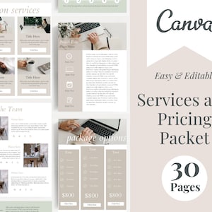 Service and Pricing Packet Template | Client Welcome Guide | Portfolio Packet | Service Guide | Virtual Assistant Packet | Client Onboarding