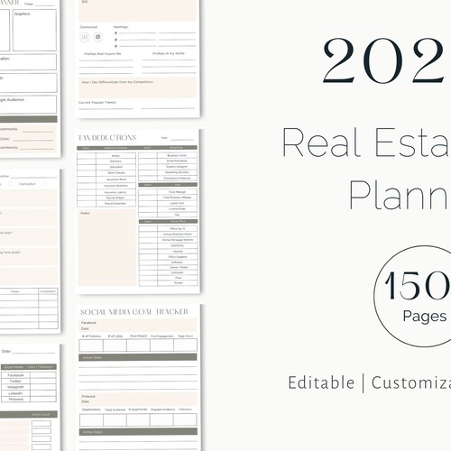 Real Estate Agent Planner Printable Realtor Checklist - Etsy