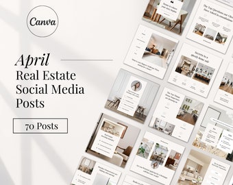 Simplistic April Real Estate Agent Social Media Post | Real Estate Instagram Post | Realtor Post | Real Estate Marketing Template | Spring