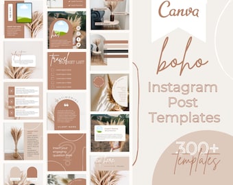 Boho Instagram Post Templates | Social Media Templates Canva | Course Creator Templates | Instagram Post Templates | Content Creator | Quote