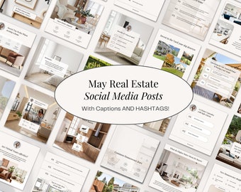 2024 May Real Estate Agent Social Media Post with Captions | Real Estate Instagram Post | Realtor Post | Real Estate Marketing Template |