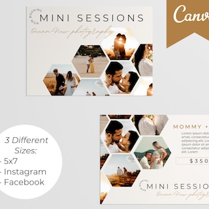 Photography Mini Session Template | Photographer Pricing Sheet | Photographer Now Booking | Photography Marketing | Photographer Branding