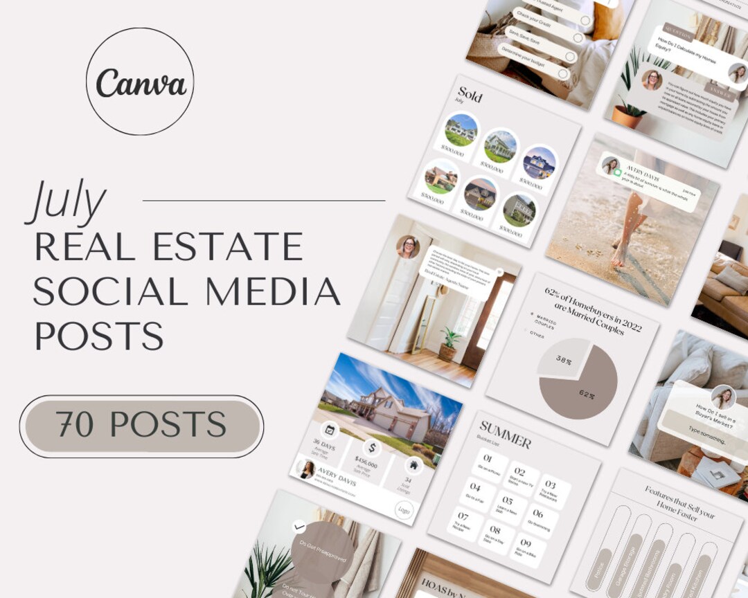 July Real Estate Agent Social Media Posts Real Estate Instagram Posts ...