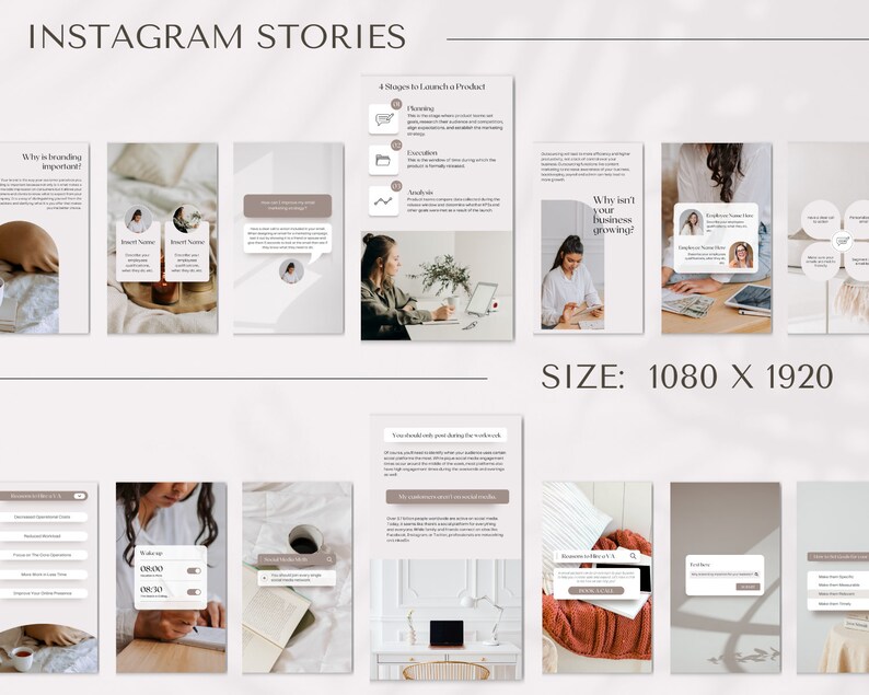 Virtual Assistant Instagram Story Bundle Social Media Etsy