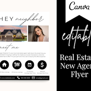 Real Estate Agent Introduction Flyer | New Real Estate Flyer | Real Estate Marketing Templates | Neighborhood Agent | Real Estate Marketing