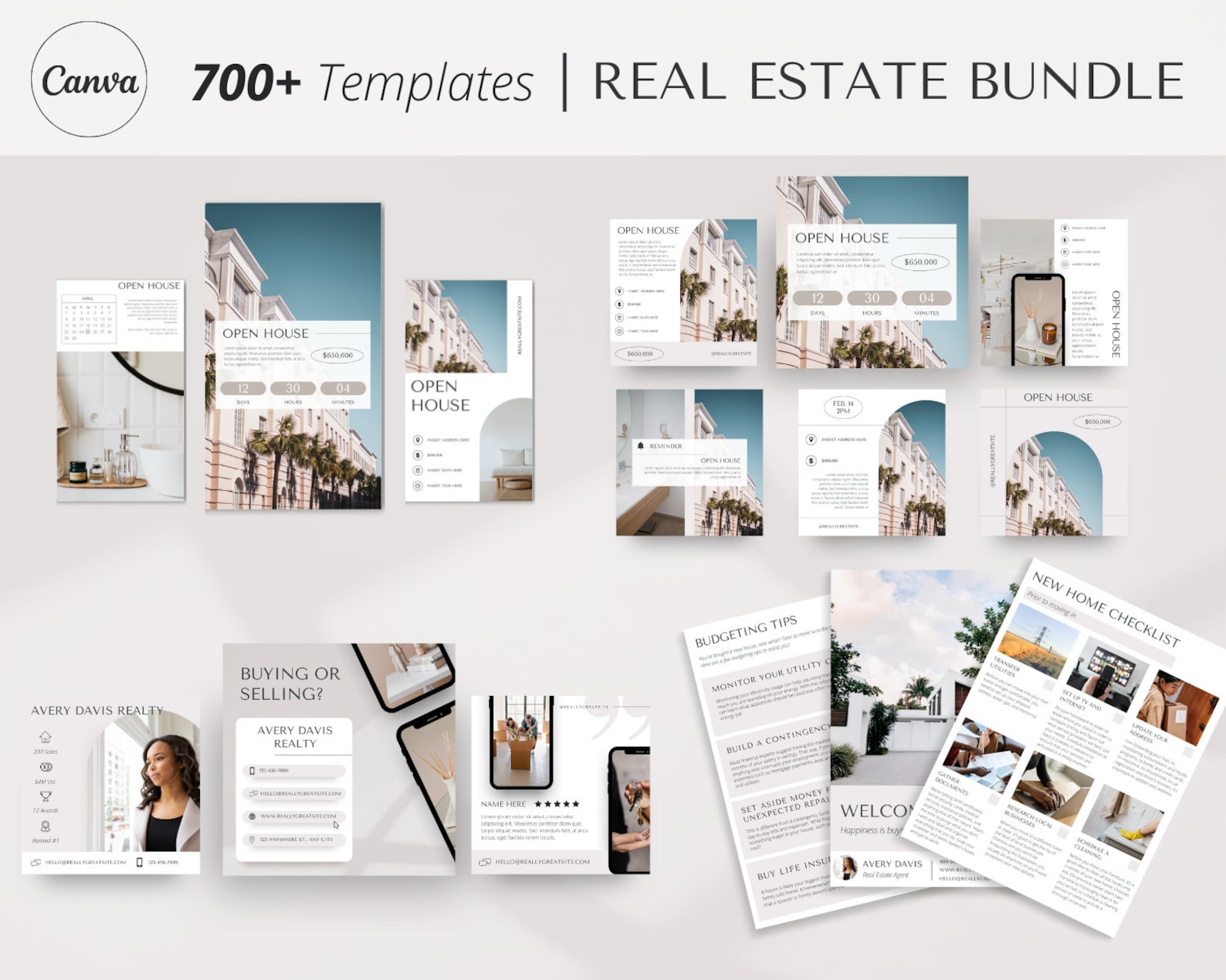 Real Estate Agent Marketing Templates Bundle Realtor - Etsy