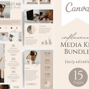 Influencer Media Kit | Media Press Kit | Rate Sheet for Influencers | Blogger Media Kit | Instagram Influencer Packet | TikTok Influencer |