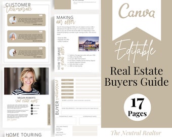 Editable Real Estate Buyers Guide | Realtor Buyers Guide | Buying a Home Guide | Real Estate Agent | Realtor Branding | Real Estate Template