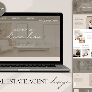 Canva Website for Real Estate Agents | Real Estate Website Theme | Templates for Real Estate Agents | Marketing Templates | Realtor Template
