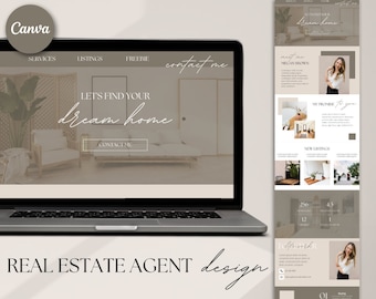 Canva Website for Real Estate Agents | Real Estate Website Theme | Templates for Real Estate Agents | Marketing Templates | Realtor Template
