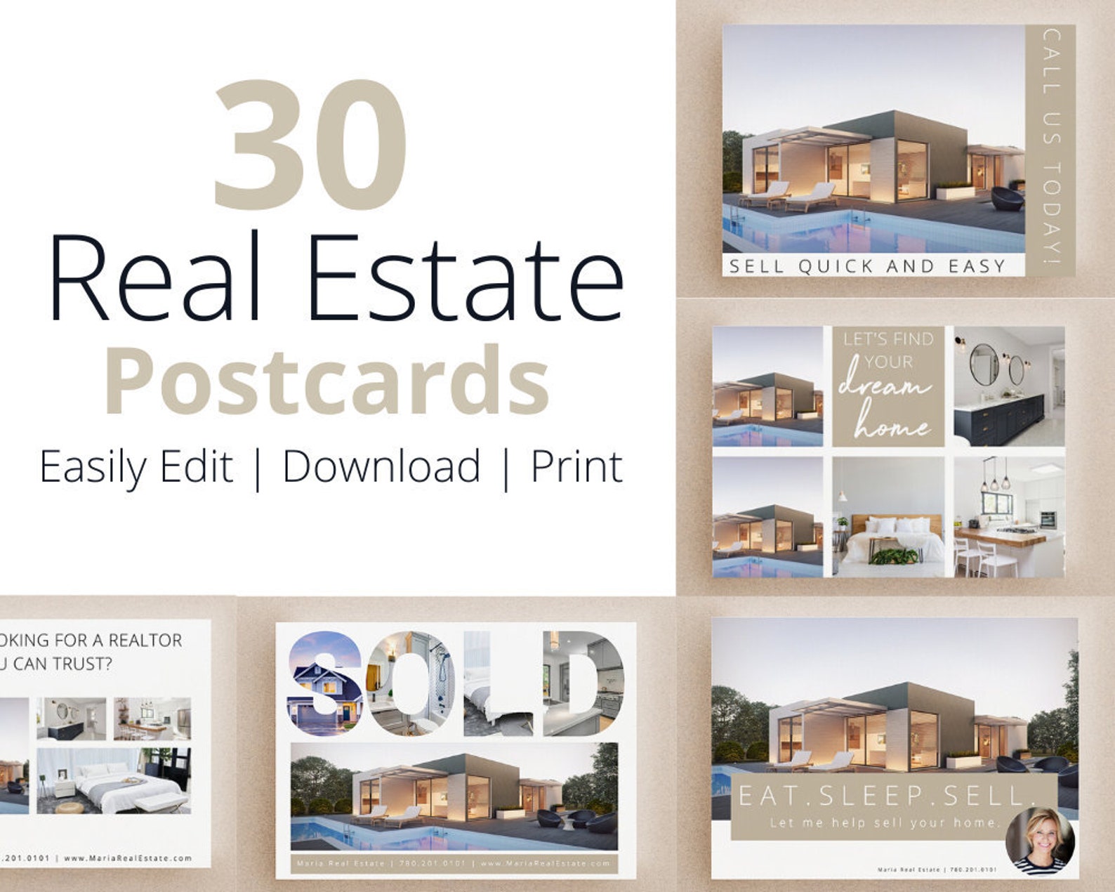Quantum Digital Real Estate Postcards Editable Real Estate Postcards Realtor Postcards Real | Etsy