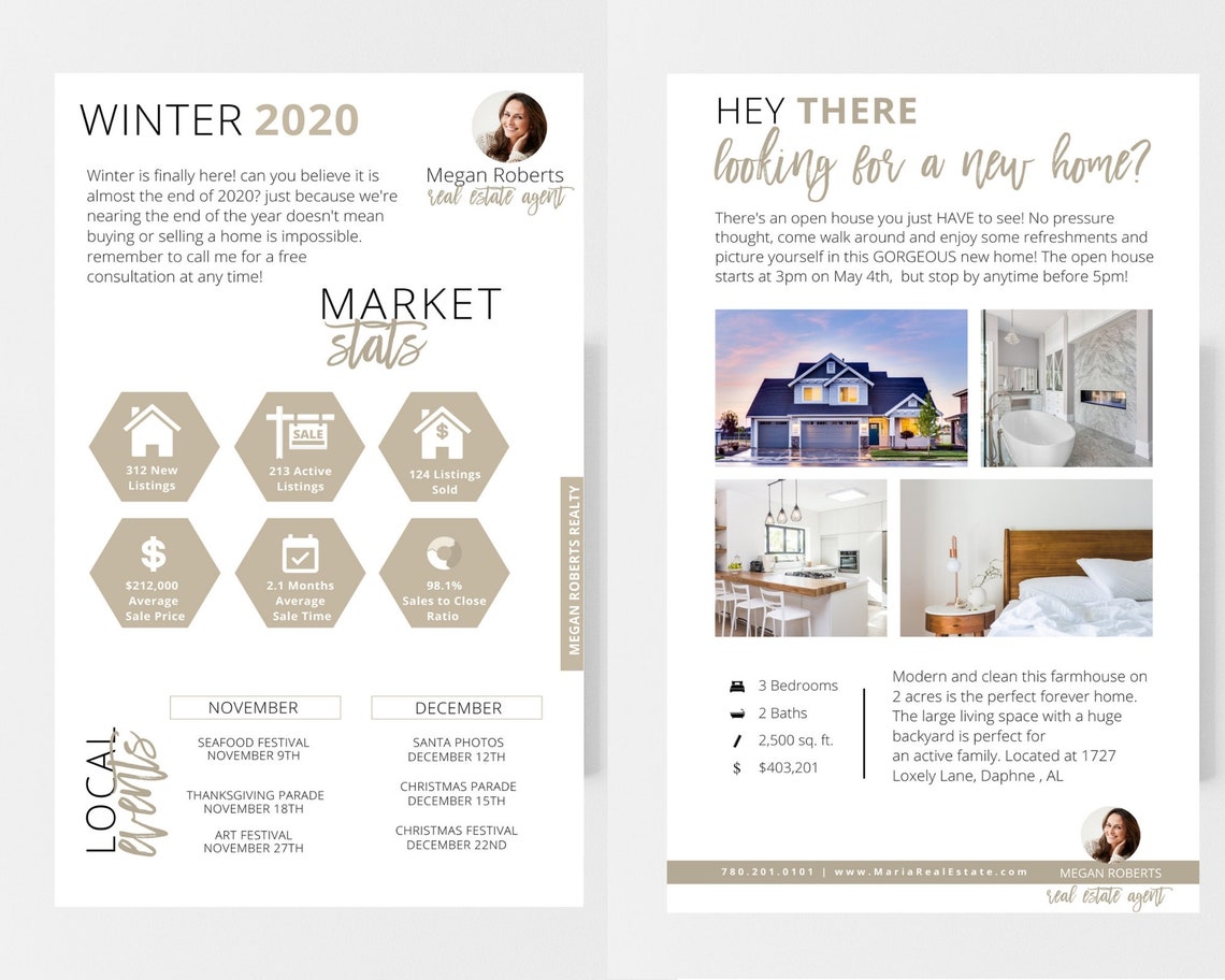 Real Estate Email Templates for Mailchimp Editable | Etsy