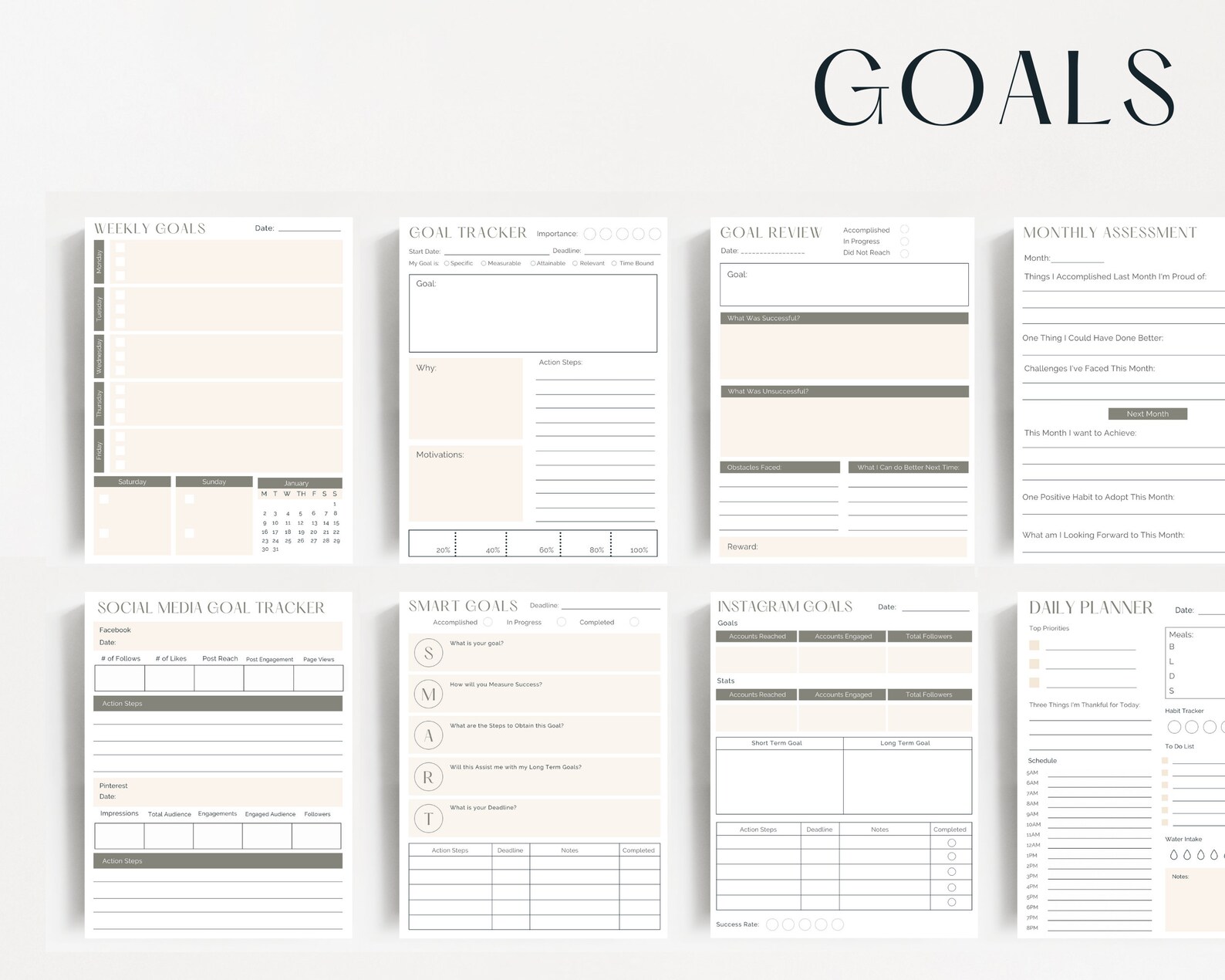 2022 Etsy Marketing Planner Goal Planner Etsy Shop Planner Etsy