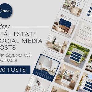 2024 May Real Estate Agent Social Media Post with Captions | Real Estate Instagram Post | Realtor Post | Real Estate Marketing | Spring