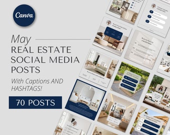 2024 May Real Estate Agent Social Media Post with Captions | Real Estate Instagram Post | Realtor Post | Real Estate Marketing | Spring