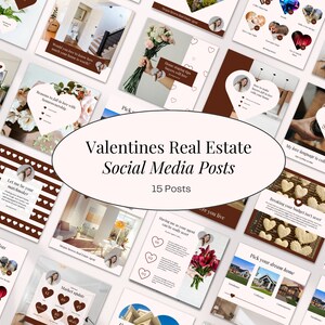 Febrero Día de San Valentín Publicaciones de redes sociales de agentes inmobiliarios / Marketing inmobiliario / Historia de Instagram del Día de San Valentín / Instagram de agentes inmobiliarios