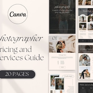 Photography Pricing and Services Packet | Photographer Welcome Packet | Photographer Guide | Photographer Marketing | Wedding Photographer