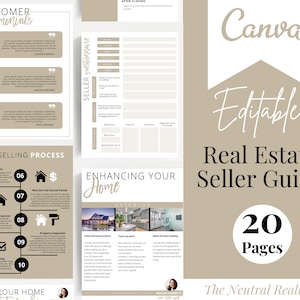 Real Estate Sellers Guide | Home Selling Guide | Home Seller Presentation | Home Selling Template | Real Estate Agent | Realtor Marketing