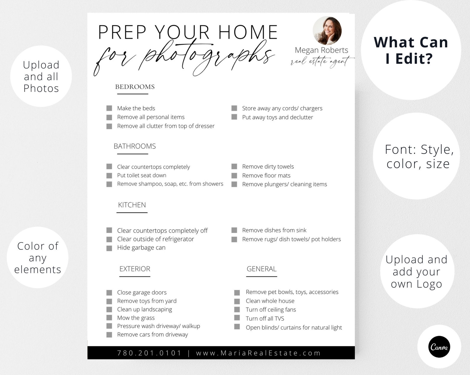 Realtor Photography Prep Checklist Home Selling Guide Real Etsy
