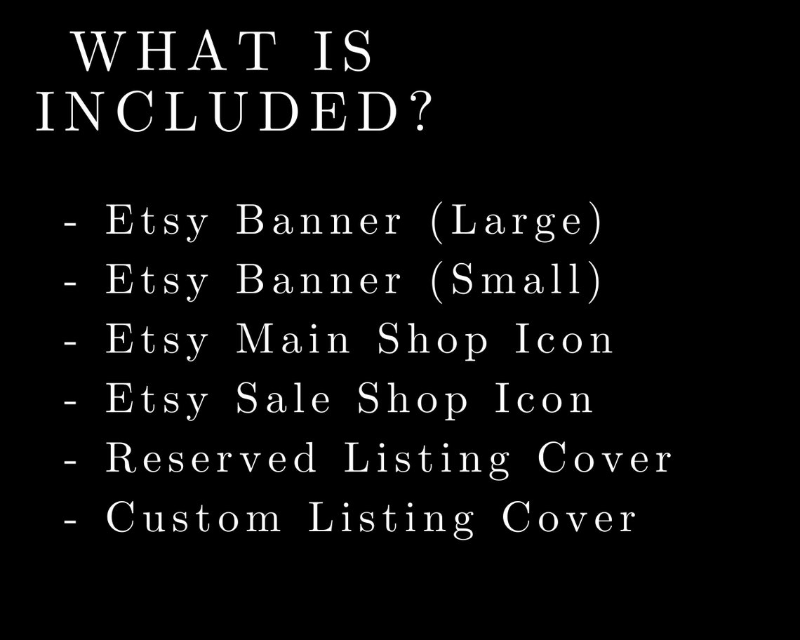 Modern Etsy Shop Graphics Etsy Shop Banner Etsy Branding Etsy