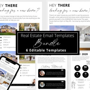 Real Estate Email Templates for Mailchimp | Editable Realtor Newsletter | Real Estate Marketing | Realtor Branding | Email Newsletter |