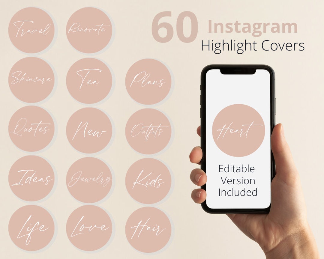 Blush Pink Instagram Highlight Icons Instagram Story Covers - Etsy