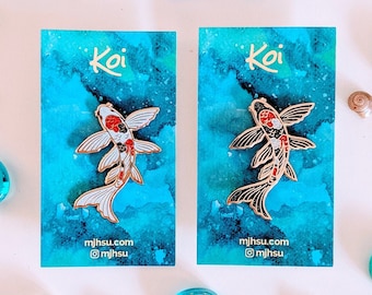 Koi Fish Glitter Enamel Pin