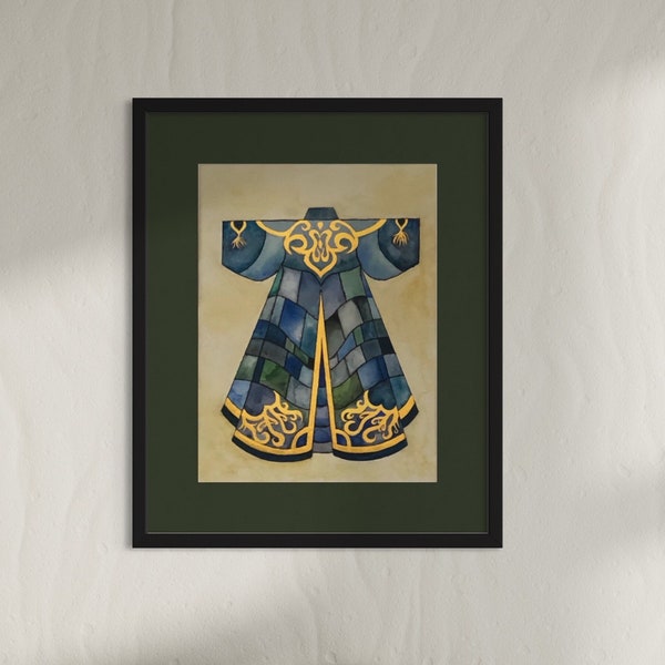 Rumi/Mevlana/Sufi- Kaftan- oriental- Ottoman Blue/gold Kaftan