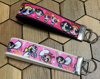 Powerpuff Girls Group Wristlet Key Fobs