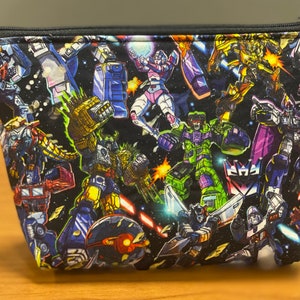 Makeup/Storage Bag - 80s Transformers Makeup Bag