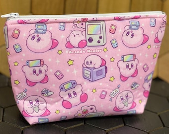 Makeup/Storage Bag - Gamer Kirby Fabric