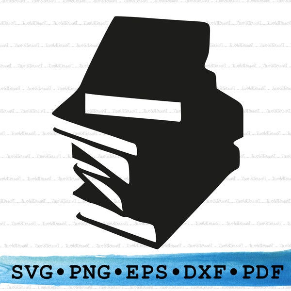 Stack of Books Silhouette, Stack of Books Svg, Stack of Books png, Stack of Books Cricut, Book worm, Outline, Vector, reading DXF EPS pdf