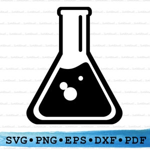 Science Flask Silhouette, Science Flask Svg, Science Flask png, Science Flask Cricut, beaker svg, Science Flask beaker Vector, DXF EPS pdf