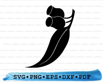 Gum Tree Silhouette, Gum Tree Svg, Gum Tree png, Gum Tree Cricut, eucalyptus svg, Gum Tree Outline, Gum nut Vector, australian DXF EPS pdf