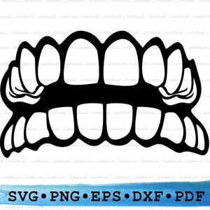 Zęby Svg, Ząb Svg, Pliki do cięcia dla Cricut, Dentysta Svg, sylwetka, Clipart Cięcie Projekt PNG DXF EPS pdf