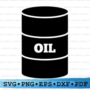 Ölfass Svg, Ölfass Silhouette, Blechdose Metall Cricut Transparent Umriss Vektor DXF EPS PDF Png clipart druckbare Deko Cut File