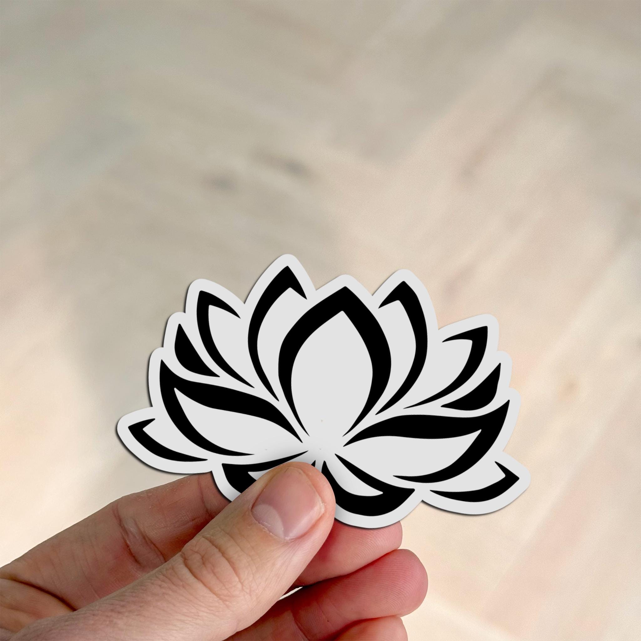 蓮の花（SVG、DXF、PNG、EPS、PDF） – ヨガシルエットカットファイル