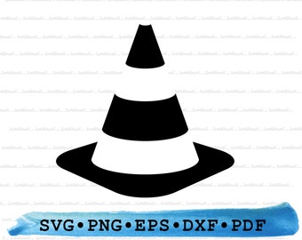 Verkeerskegel silhouet SVG PNG DXF pdf – bouw gesneden bestand voor Cricut, veiligheidsbord ambachten, wegwerkzaamheden decor & schoolprojecten