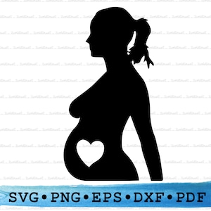 Sylwetka kobiety w ciąży, ciąża Svg, ciąża png, plik cięcia ciąża, sylwetka kobiety w ciąży, Baby Shower Png, Baby Shower svg DXF EPS pdf