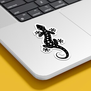 Gecko Svg Dxf Png Eps Pdf – Lizard Silhouette Cut File Cricut, Aboriginal Art Clipart, Reptile Nature Vector, Printable Tribal Design image 4