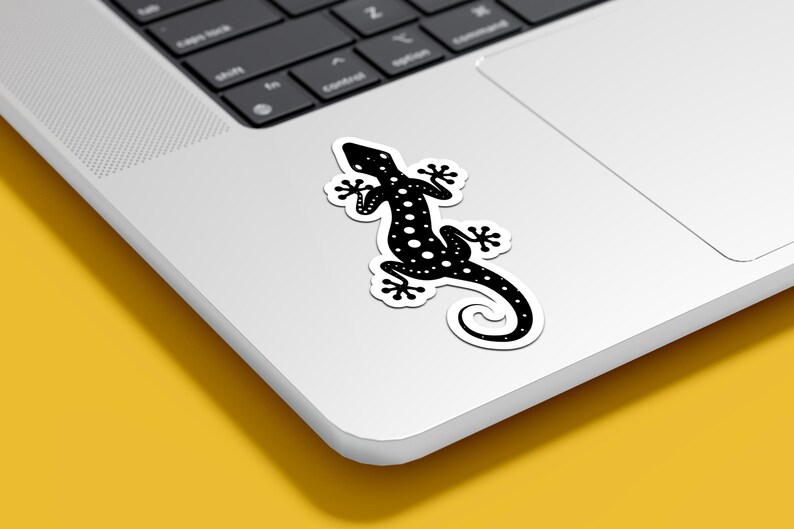 Gecko Svg Dxf Png Eps Pdf – Lizard Silhouette Cut File Cricut, Aboriginal Art Clipart, Reptile Nature Vector, Printable Tribal Design image 4