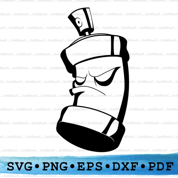 Spray can Svg, Spraycan Silhouette, Graffiti Spray Paint Cricut Transparenter Umriss Vektor DXF EPS PDF Png Clipart Druckbare Deko Cut File